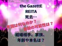 the GazettE ガゼット REITA れいた レイタ 死因 自殺 事故